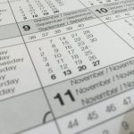 calendar dates paper schedule