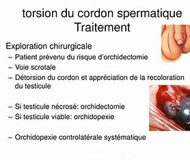 Torsion testiculaire urgence médicale, le cordon spermatique alimentant les testicules en sang, se tord. www.ecoledesecours.ch 079-535-13-71