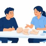 Cours de premiers secours pour parents : programme bébé et enfant, pratique et organisation en famille, à domicile ou à Lausanne avec ESU.
