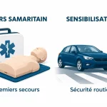 Cours samaritain et sensibilisation : comparez les objectifs, les durées, les attestations et leur place dans le permis suisse en 2026 et 2027