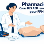 Formation BLS AED pour pharmaciens reconnue SRC : cours complet, validité du certificat et règles FPH pour préparer votre inscription.